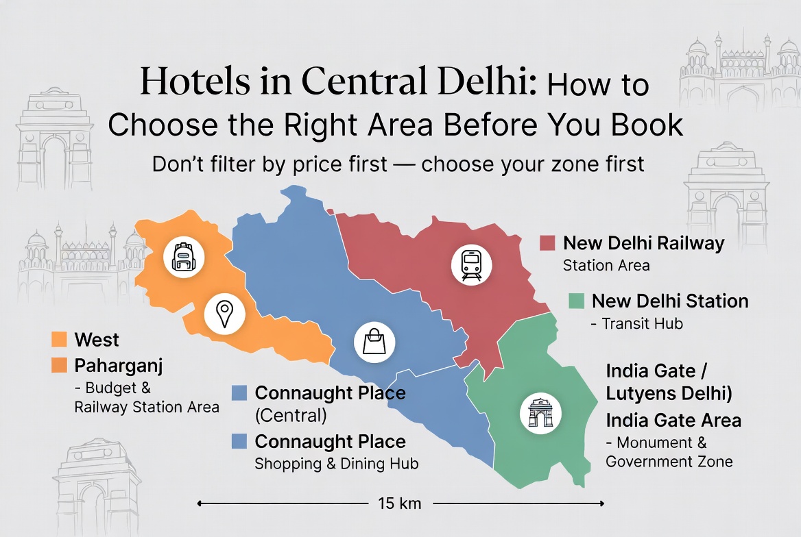 Hotels in Central Delhi: How to Choose the Right Area Before You Book